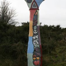 National Cycle Network Milepost - situated near the Crooked Horn