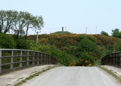 Pen-y-Ball Monument from bridge overA55