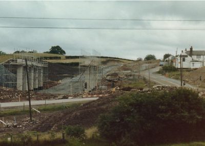 Another view of the bridge under construction
