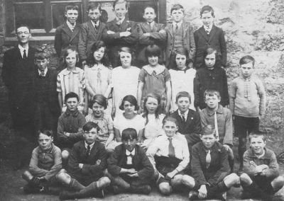 BRYNFORD SCHOOL ABOUT 1924 - Jenny Edwards, who features in Memories of Brynford, is seated 2nd left on the 2nd row from the front.