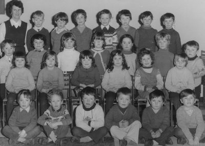 BRYNFORD SCHOOL EARLY 70s BACK ROW : Mrs Marsden, Berwyn Spencer, Granville Dodd, Michael Birch, Mark Peterson, Paul Beaumont, Paul Davies, Jeffrey Owen SECOND ROW : Gary Wilson, Simon Davies, ?, Julie Payne, Ann Owen, David Haltoffer, Johnny Vaughan THIRD ROW : Sian Harrison, Anwen Hughes, Ann Watkin, Sandra Davies, ?, Wendy Morris FRONT ROW : Richard Morris, Richard Hughes, ?, Mark Payne, Rodney Peterson, David Kila