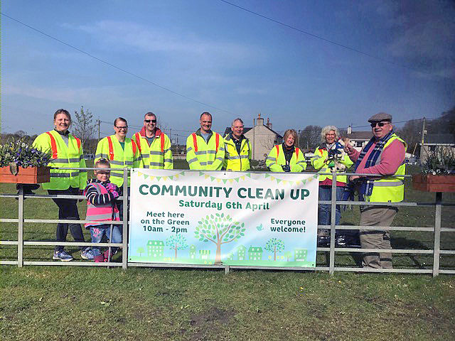 Volunteers on the Village Green - 6th April 2019
